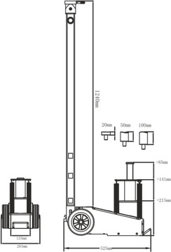 Podnośnik hydrauliczno-pneumatyczny Snit 20 ton