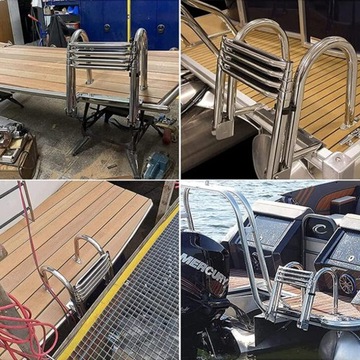 Палубная лестница Worhan ML300A, сталь, 4 ступеньки. 1,58 м