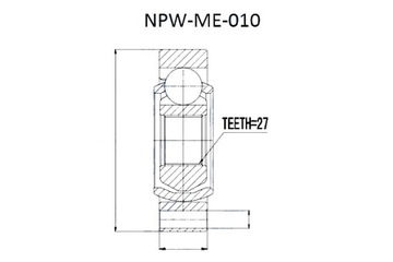 KLOUB VNITŘNÍ MERCEDES TŘÍDA C W202 203 93-08 TŘÍDA E W124 210