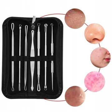 НАБОР ложек для удаления черных точек x 7