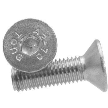 M3X12 ВИНТ С ШЕСТИГРАННОЙ ГОЛОВКОЙ ИЗ НЕРЖ. НЕРЖ., КОНИЧЕСКИЙ, 21ST