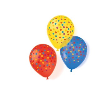 Balony w kropeczki kropki grochy konfetti Urodziny