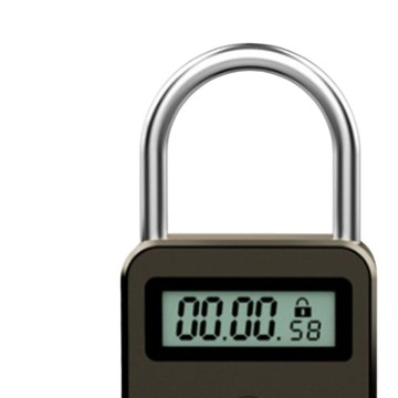 Замок с таймером Зарядка через USB Макс. 99 часов ЖК-дисплей Темно-серый
