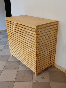 Деревянная ажурная крышка насоса кондиционера 100х50х95 + дверь Цвета