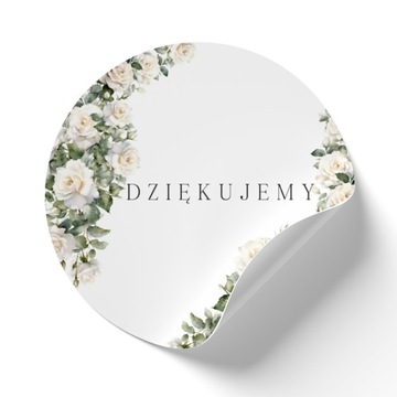 Naklejki podziękowania na ślub wesele chrzest SL50