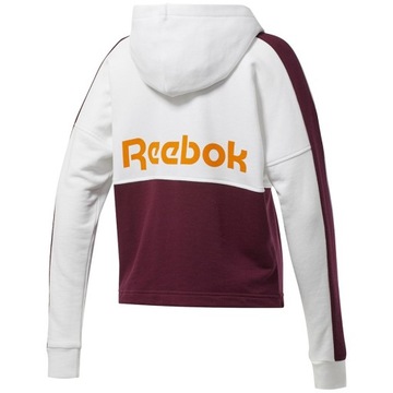 Bluza damska reebok te linear logo ft bordowo-biała fu2203 XL