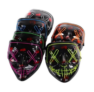 Светодиодная маска на Хэллоуин розового цвета - подарок