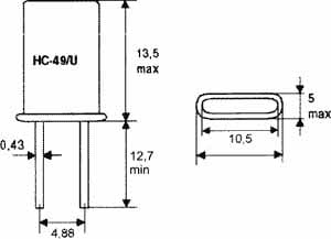 Кварцевый резонатор Q24,000 МГц HC-49U