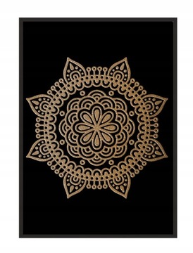 OBRAZ PLAKAT W RAMIE 33x43 cm Stare złoto P1025