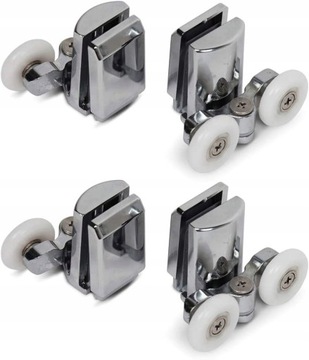 Stal nierdzewna 23mm drzwi prysznicowe Twin Roller