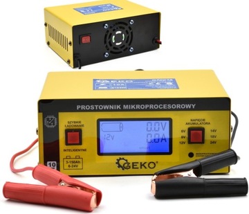 Prostownik mikroprocesorowy LCD 6V 12V 24V 10A