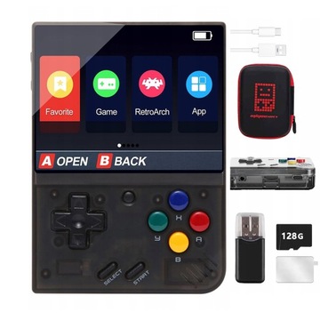 KONSOLA RETRO IPS 128GB PRZENOŚNA 15000 GIER DLA DZIECI-MIYOO MINI PLUS PS1