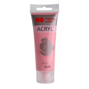 FARBA AKRYLOWA 75ML ROZ PUDROWY PASTELOWY 205 HAPP