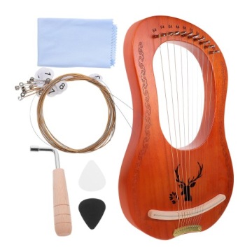 1ZEST LYRA SET 10 STRINGS ROSEWOOD COLOURED HARP