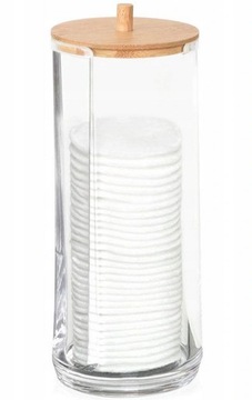 Pojemnik na płatki kosmetyczne - bambus 19cmx7cm