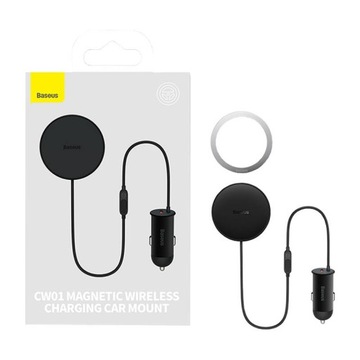 BASEUS MAGNETYCZNY UCHWYT ŁADOWARKA SAMOCHODOWA 40W MAGSAFE USB-C DO KRATKI