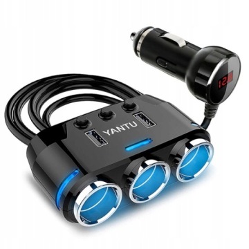РАЗЪЕМ ДЛЯ ПРИЖИГАЛА 2X АВТОМОБИЛЬНОЕ ЗАРЯДНОЕ УСТРОЙСТВО USB