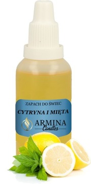 ZAPACH DO ŚWIEC PARAFINY WOSKU CYTRYNA MIĘTA 30ml