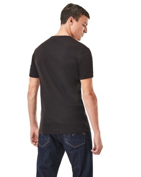 G-STAR Raw Męski Basic 2-pak t-shirtów, Czarny