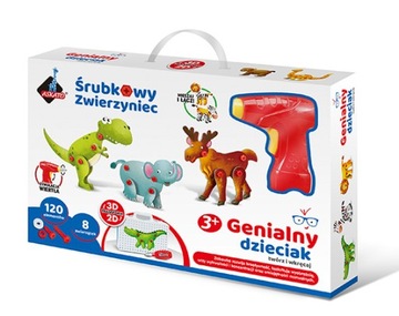 Śrubkowy zwierzyniec Mozaika 3D