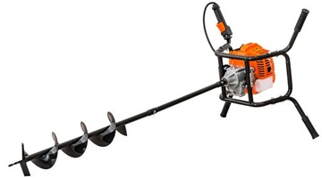 БЕНЗИНОВЫЙ ШНЕК ДЛЯ ПОЧВЫ ДРЕЛЬ RITCH 3 БУРА + МАСЛО