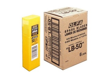 СЕГМЕНТНЫЕ ЛЕЗВИЯ ДЛЯ НОЖЕЙ OLFA LB-50 18 мм 50 шт.