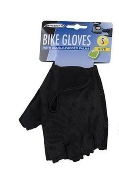 RĘKAWICZKI ROWEROWE CZARNE KRÓTKIE BEZ PALCÓW S