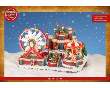 Рождественская деревня светодиодная карусель зимнего фестиваля