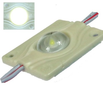 MODUŁ LED ZIMNY BIAŁY SOCZEWKA +ALU+ DRIVER 1,5W