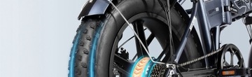 Колесо для мопеда Engwe EP-2 Pro 20 дюймов, черное, 750 Вт + подарочная коробка к 10-летию