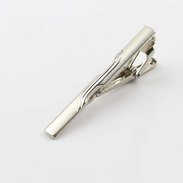 Men's Neck Tie Pin Clips Clasp Chrome Stainless