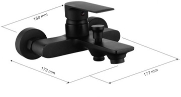 MEXEN ROYO R72 ZESTAW WANNOWY BATERIA CZARNY