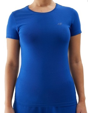 4F KOSZULKA DAMSKA T-SHIRT GŁADKI TTSHF1161 KOBALT XL