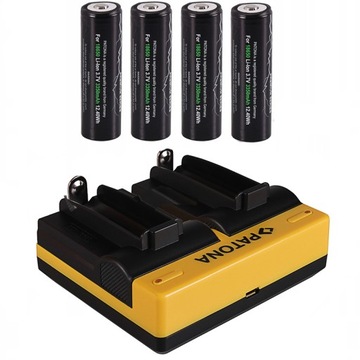 Bateria PATONA 18650 Li-lon 3350mAh x4 + ładowarka
