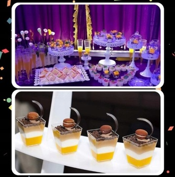 Кубка чашки для десертных закусок +чайная ложка 50 шт. 60 мл десертного контейнера