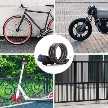 ВЕЛОСИПЕДНЫЙ ЗАМОК ВЕЛОСИПЕДНЫЙ ЗАМОК КЛЮЧ БЕЗОПАСНОСТИ ПРОЧНЫЙ КАБЕЛЬ