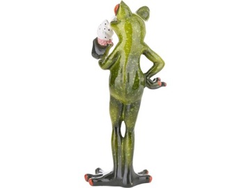 Ozdobna Figurka 16 x 7 x 6 cm - Żaba z lodem