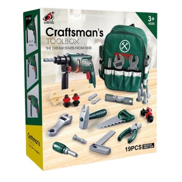 БОЛЬШОЙ НАБОР ИНСТРУМЕНТОВ В РЮКЗАКЕ ДРЕЛЬ СВЕТОВАЯ ОТВЕРТКА ПИЛА