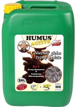 Nawóz organiczny naturalny Humus Active 20L wzrost roślin plonów warzywnik