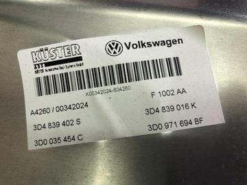 MECHANIZMUS OKNO PRAVÝ ZADNÍ 3D4839402S VW PHAETON