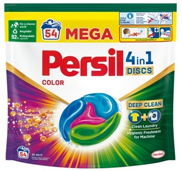 Kapsułki do Prania Persil Discs Deep Clean Color 4w1 Kolor 54szt