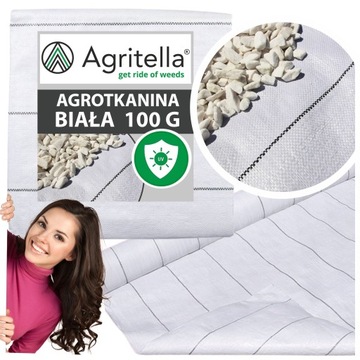 MOCNA MATA AGROTKANINA pod kamień POD KAMYK NA CHWASTY 0,8x20m 100g 80cm