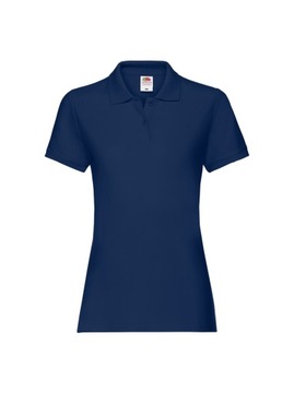 FRUIT OF THE LOOM PREMIUM Koszulka Polo Damska Bez Nadruku GRANAT Rozm: XXL