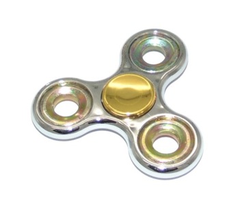 FIDGET SPINNER JET SPINNER 3 КОЛЕСА СЕРЕБРЯНЫЙ МЕТАЛЛ