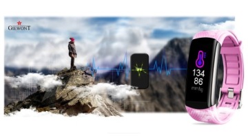 SMARTBAND GIEWONT ЧЕРНЫЙ GW200-4 + РОЗОВЫЙ РЕМЕНЬ