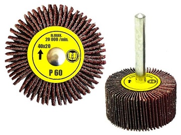 ŚCIERNICA LISTKOWA TRZPIENIOWA NA TRZPIENIU NA WIERTARKĘ 40x20 GR. 60 PL