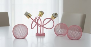 РОЗОВАЯ ЛЮСТРА ДЛЯ ДЕТСКОЙ КОМНАТЫ ДЕВОЧКИ, ПОТОЛОЧНЫЙ ПОДВЕСНОЙ ЛОФТ