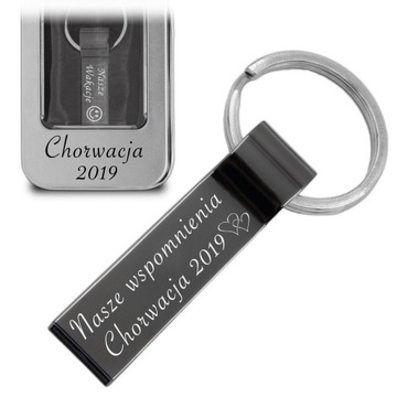 Pendrive USB 32GB Czarny Brelok z GRAWEREM GRATIS