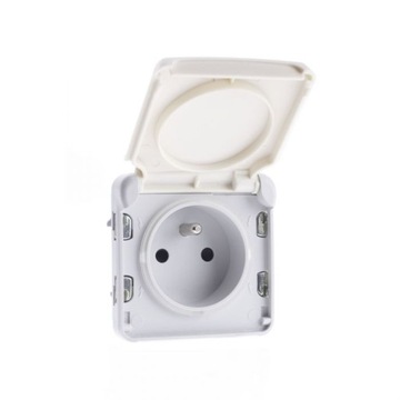 LEGRAND PLEXO GNIAZDO 2P+Z Z PRZESŁONĄ BIAŁE IP55