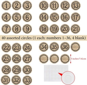 ЦИФРЫ КРУГЛЫЕ САМОКЛЕЯЩИЕСЯ ЛАМИНИРОВАННЫЕ 40 ШТ.